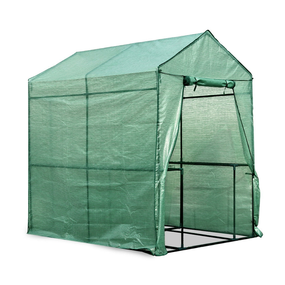 Green Fingers Walk In Greenhouse 1.2x1.9x1.9M Garden Tunnel