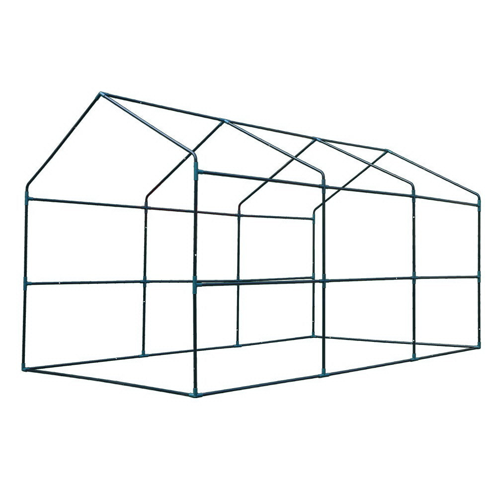 Green Fingers 3.5x2x2M Walk-In Tunnel Greenhouse Garden Shed Green