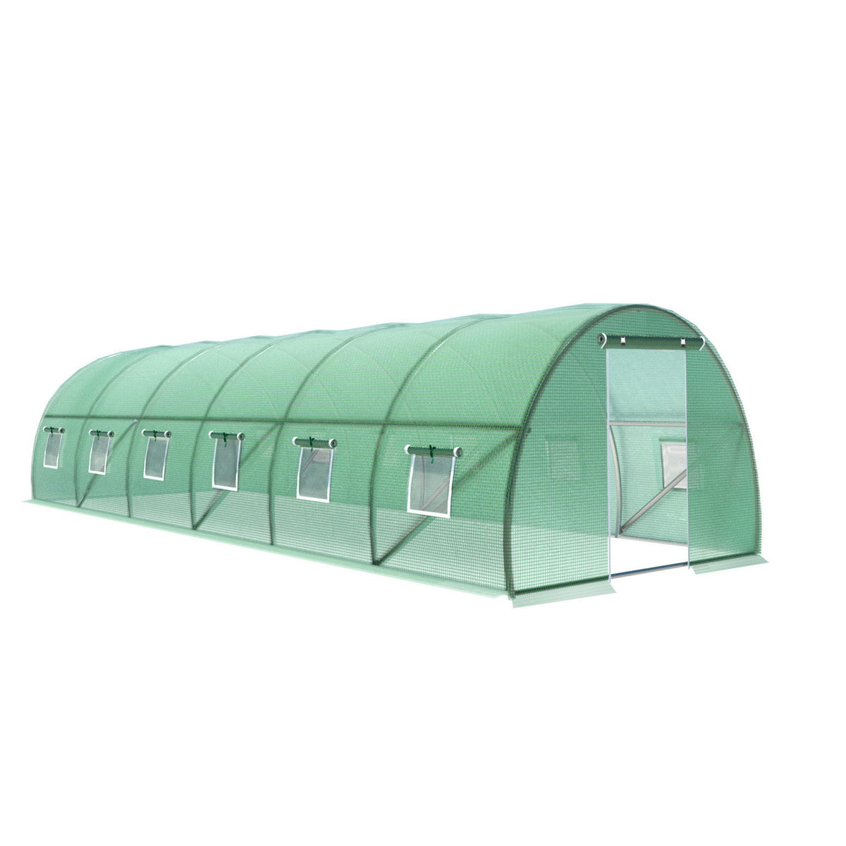 Green Fingers Walk In Greenhouse 9x3x2M Tunnel Plant Garden Shed