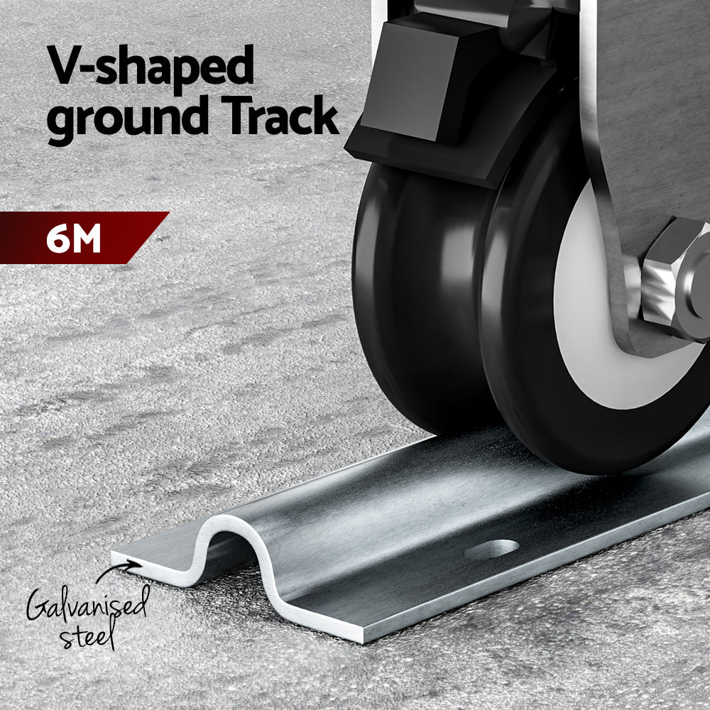 Lockmaster 6m Electric Sliding Gate Opener Ground Track Silver