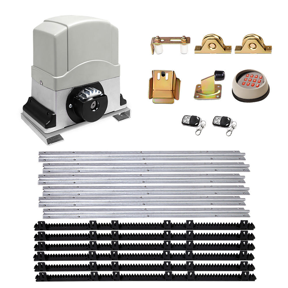 LockMaster Automatic Sliding Gate Opener Kit 1200kg Capacity