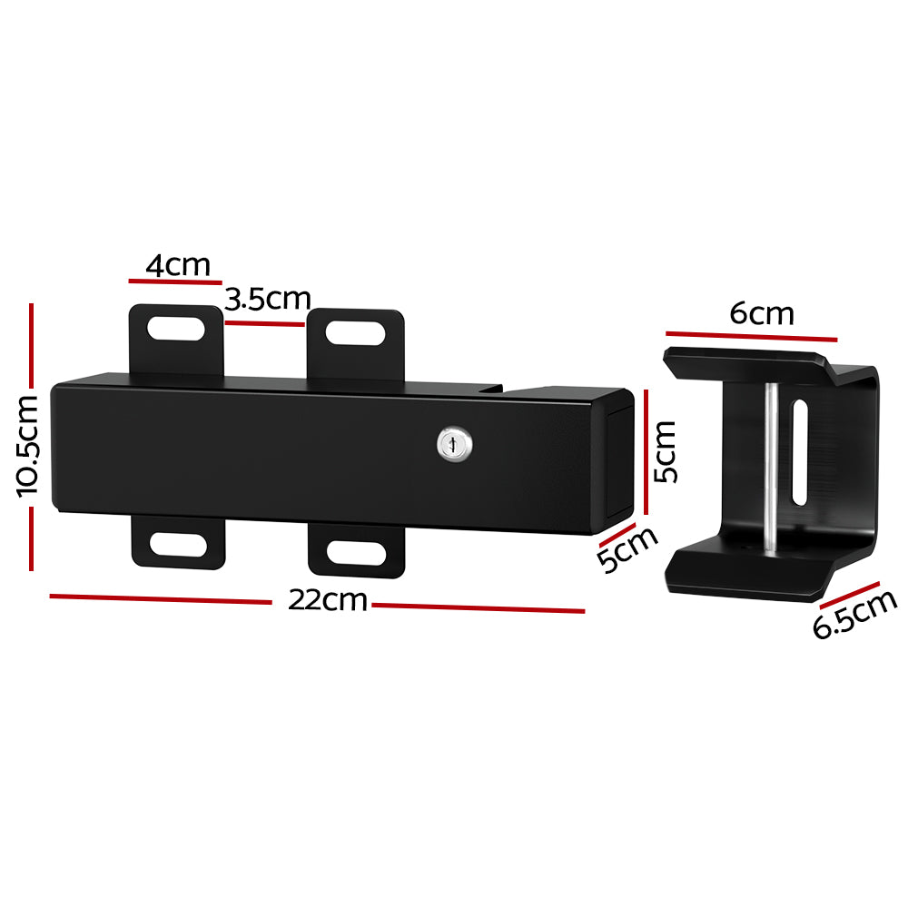 Lockmaster 24V Electric Gate Lock Black IP44 for Swing Gate Opener