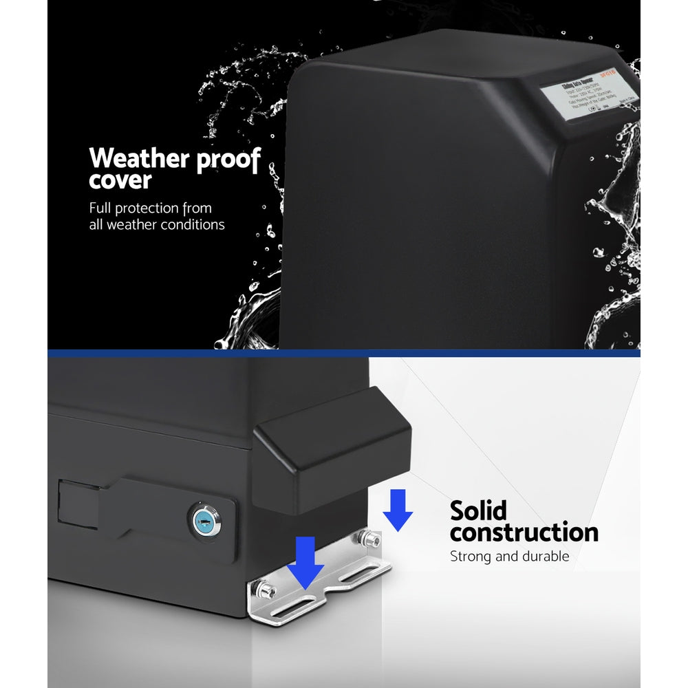 Lockmaster 4M 1000KG Automatic Sliding Gate Opener Kit LED Keypad