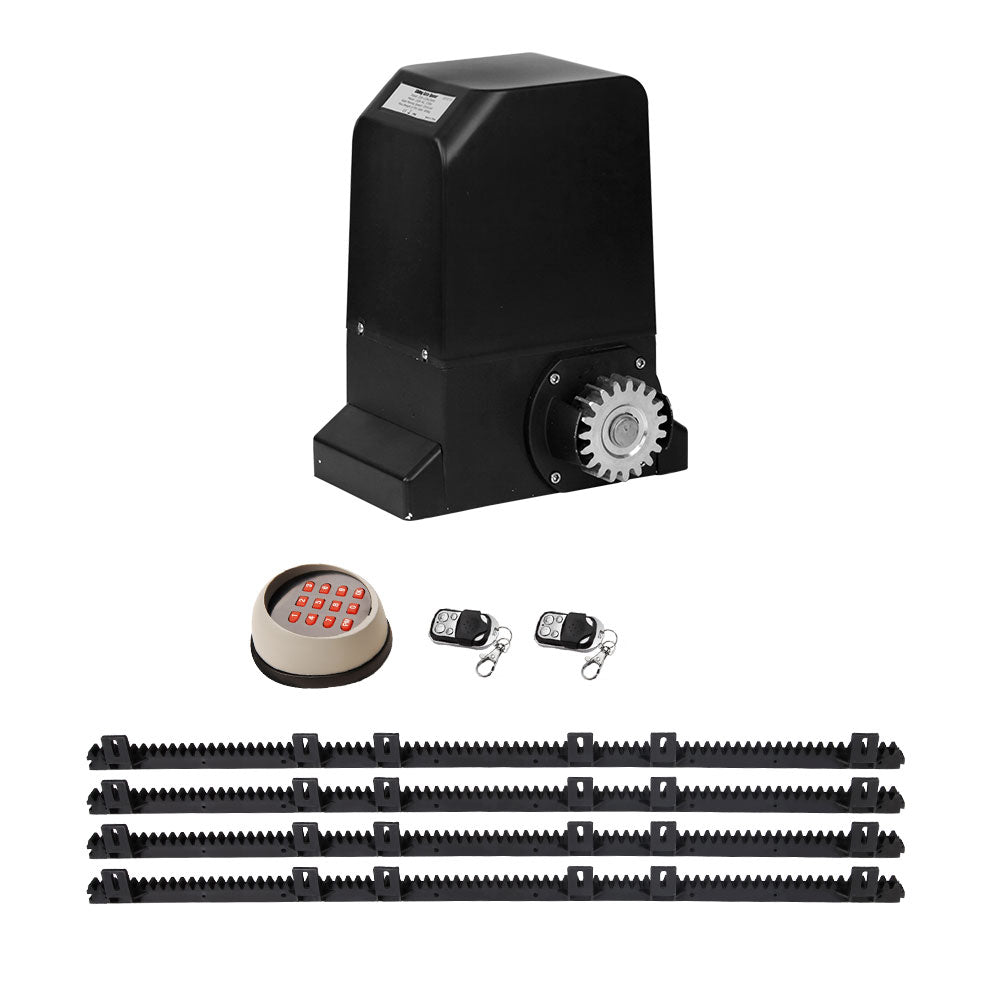 Lockmaster 4M 1000KG Automatic Sliding Gate Opener Kit LED Keypad