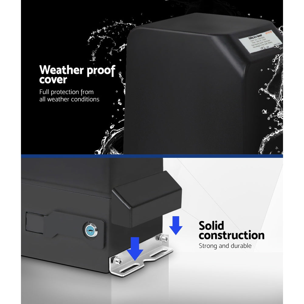 Lockmaster 6m Automatic Sliding Gate Opener Kit 1000kg LED Keypad