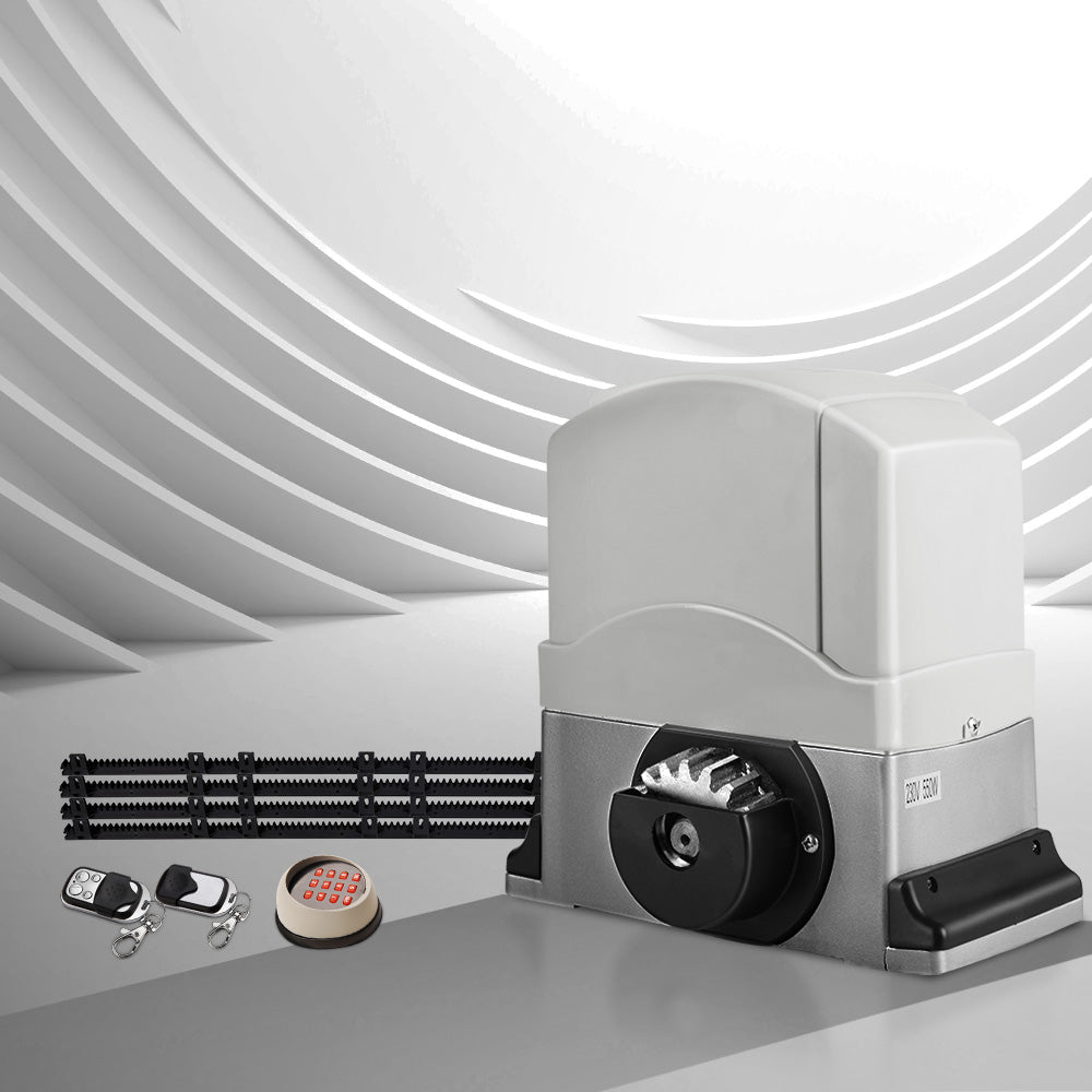 Lockmaster 4M 1200KG Automatic Sliding Gate Opener Kit Keypad