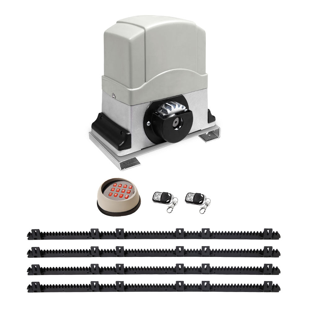 Lockmaster 4M 1200KG Automatic Sliding Gate Opener Kit Keypad