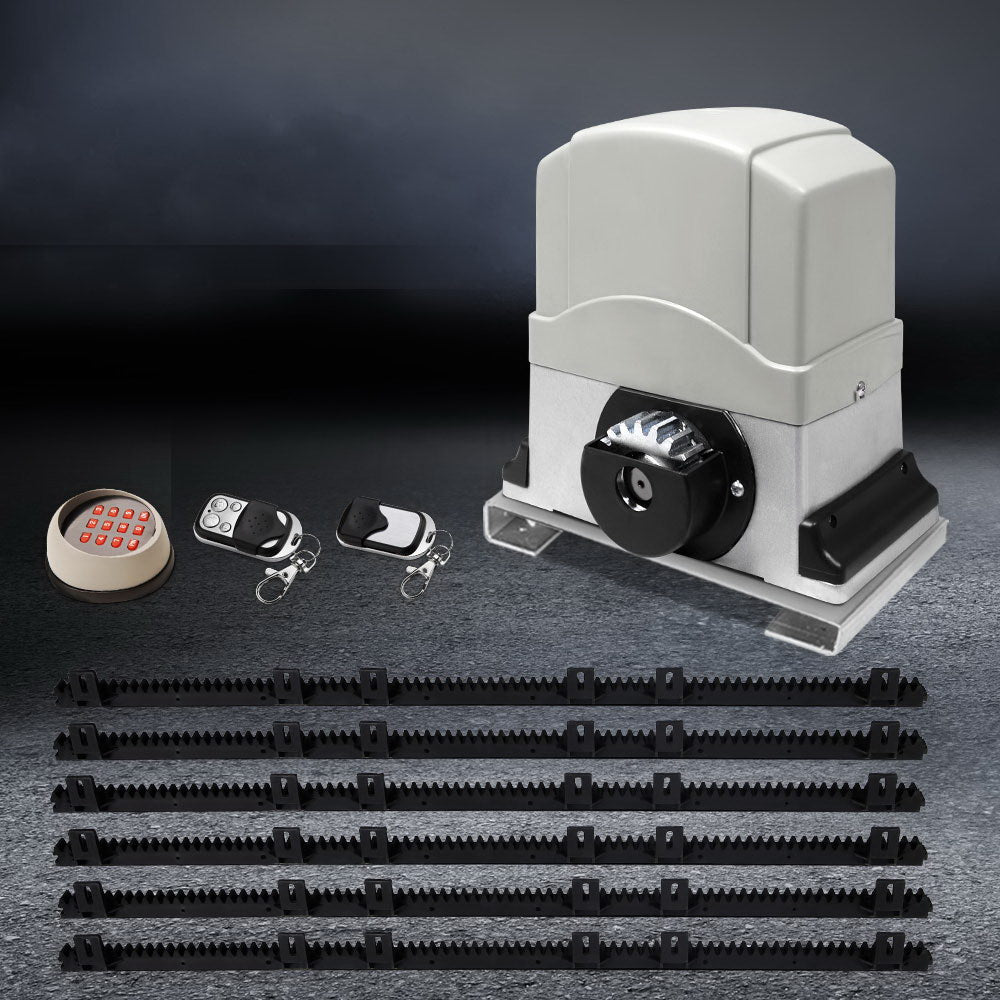Lockmaster 6M Automatic Sliding Gate Opener Kit Keypad 1200KG