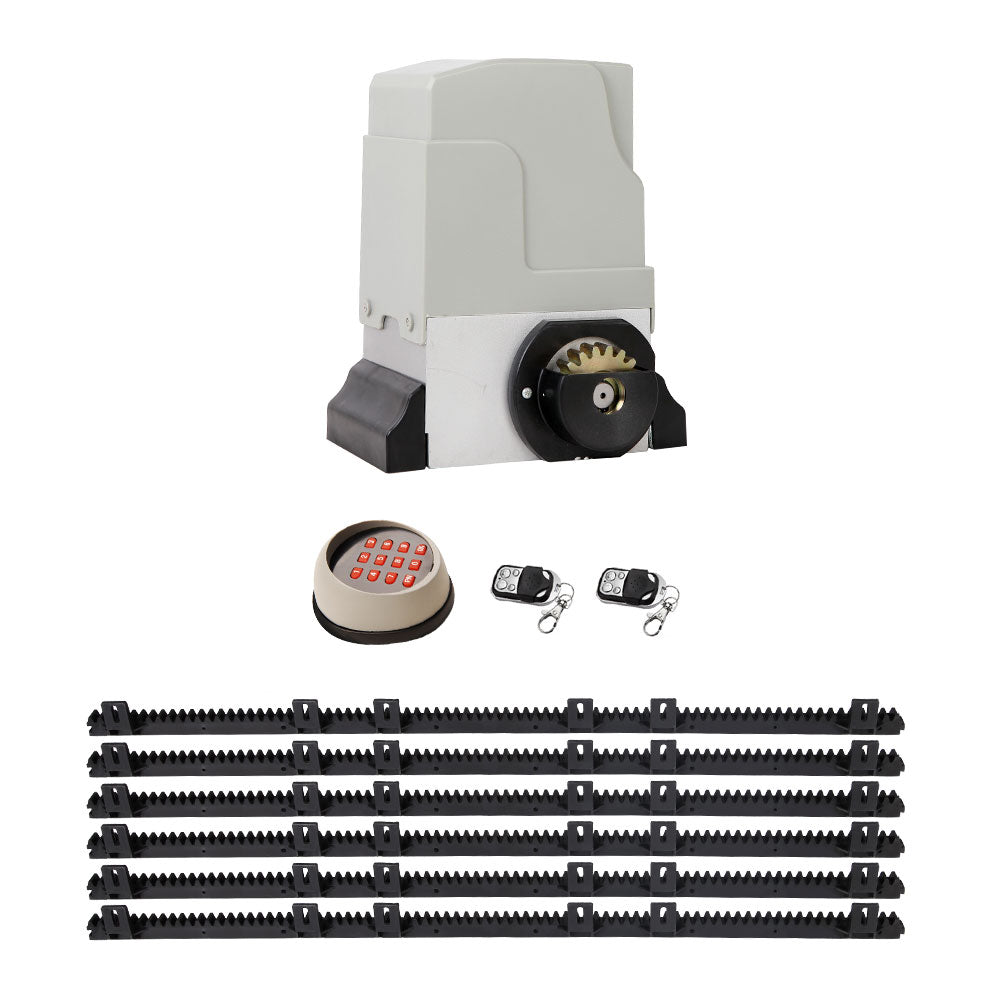 Lockmaster 6M 1800KG Automatic Sliding Gate Opener Kit Keypad