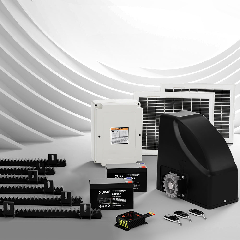 LockMaster 6M 600KG Automatic Sliding Gate Opener Kit Solar-Powered