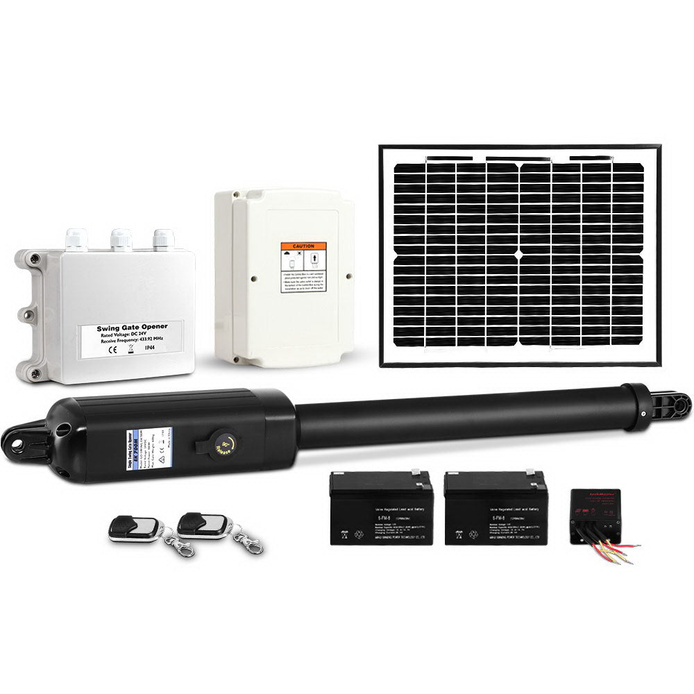 LockMaster Single Swing Gate Opener 600KG Solar-Powered 10W Panel