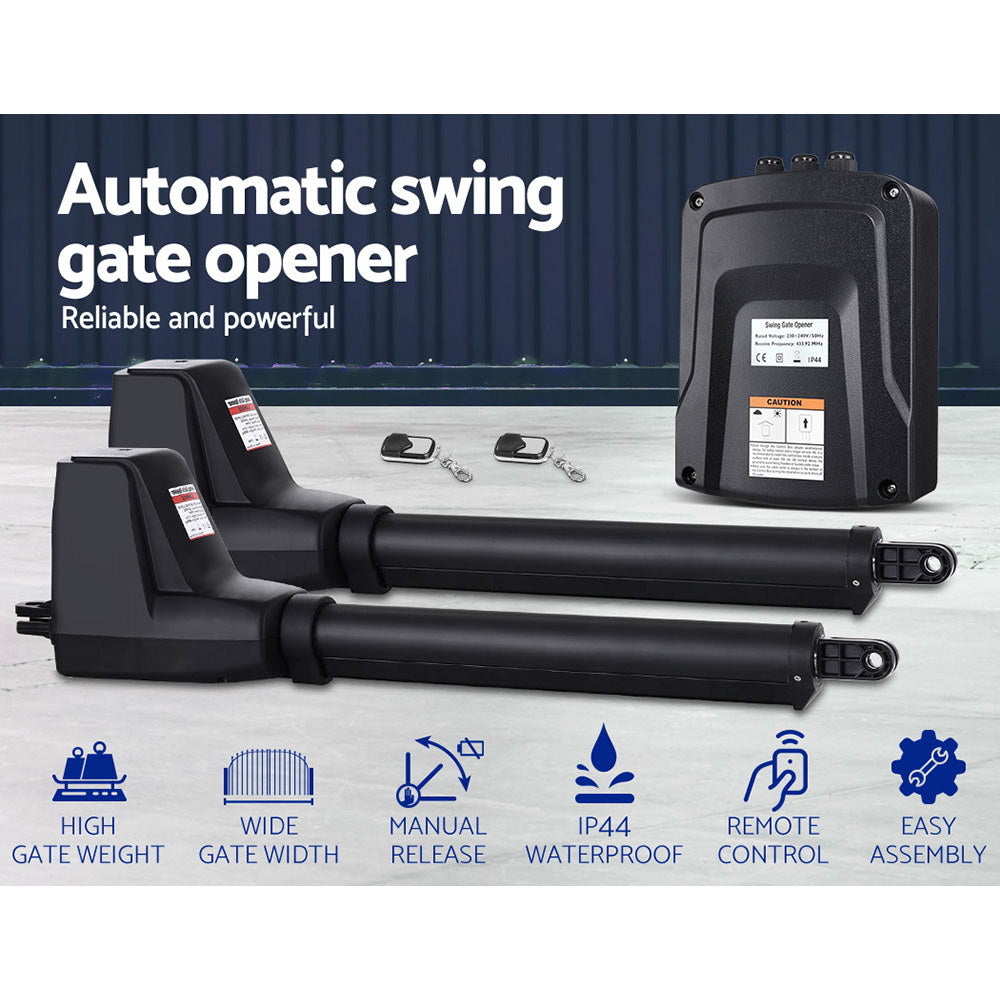LockMaster Double Swing Gate Opener Kit 800KG Remote Control
