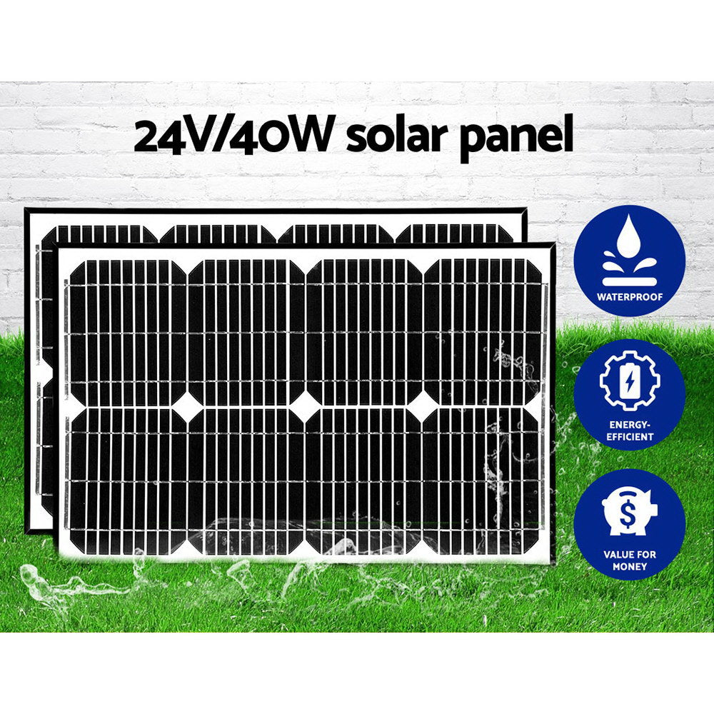 Lockmaster Dual Swing Gate Opener 800KG Solar-Powered 40W