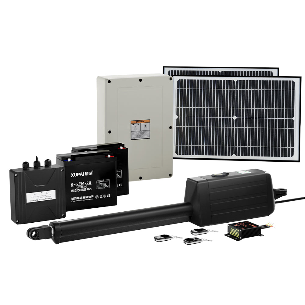 LockMaster Single Swing Gate Opener 40W Solar Powered