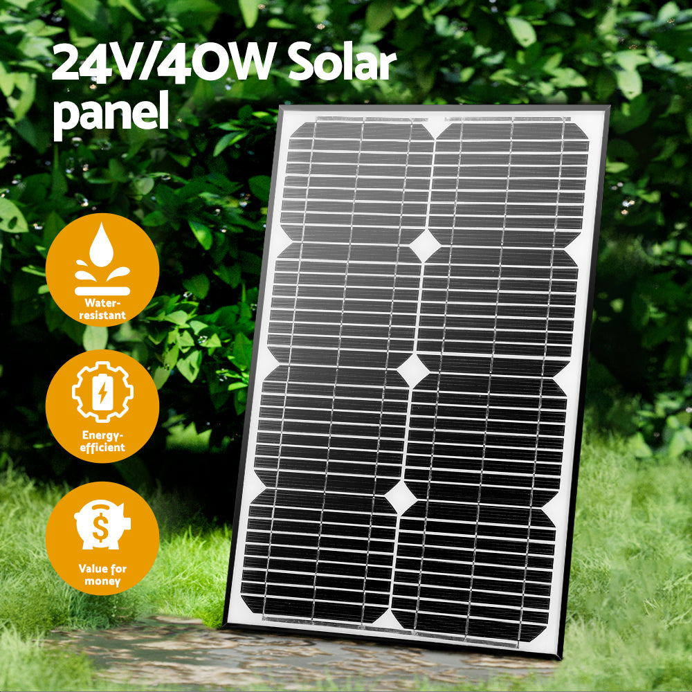 Lockmaster Dual Swing Gate Opener 40W Solar 600KG 10M