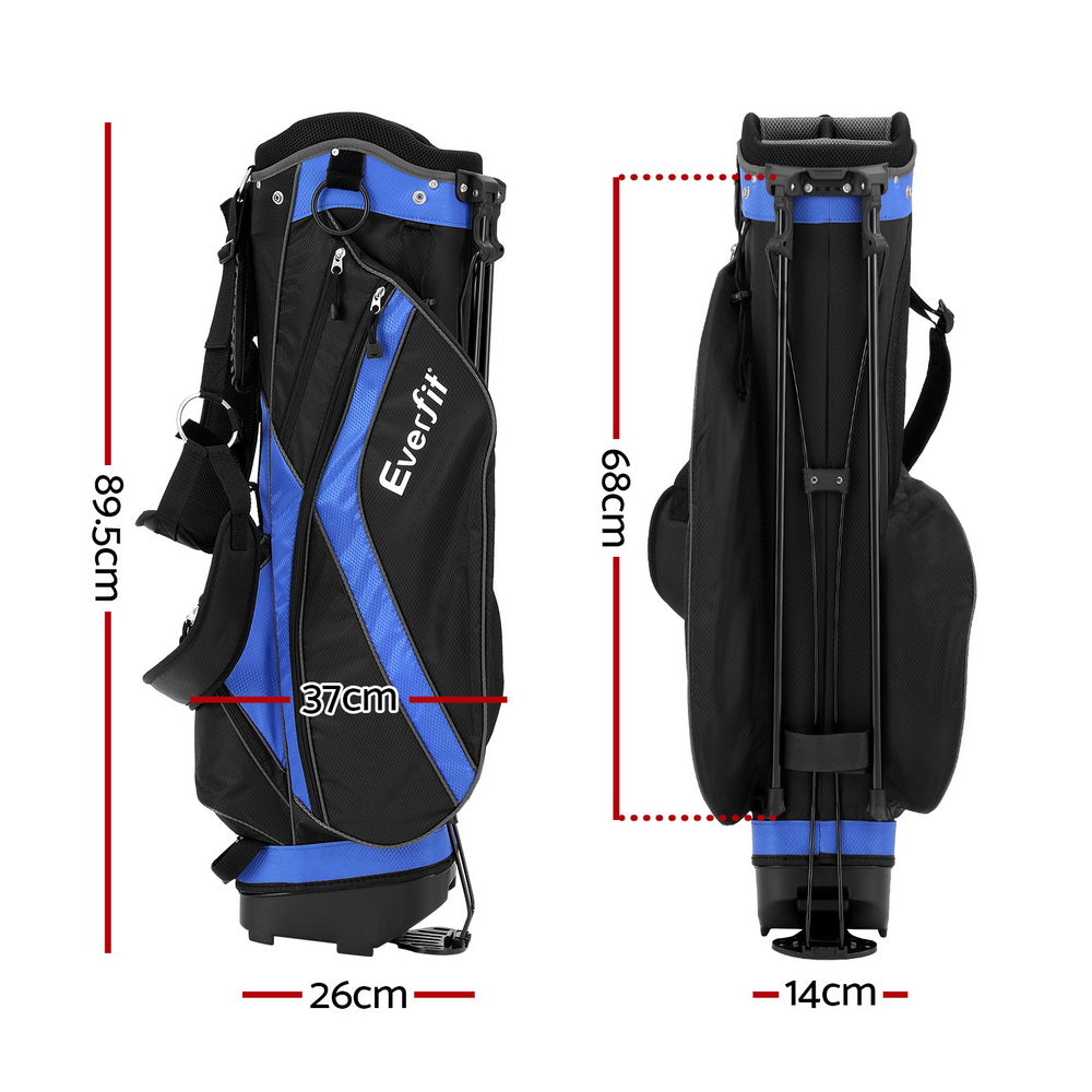 Everfit 6-Way Divider Golf Bag Stand Insulated Black/Blue