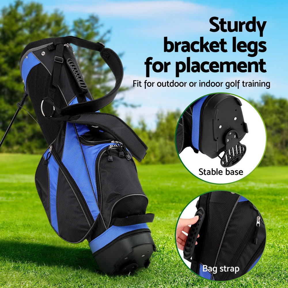 Everfit 6-Way Divider Golf Bag Stand Insulated Black/Blue