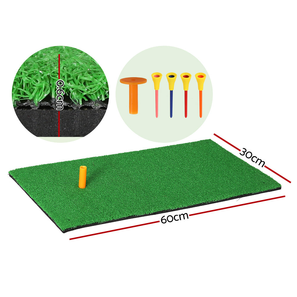 Everfit 60x30cm Golf Hitting Mat Portable Practice Training Aid Green