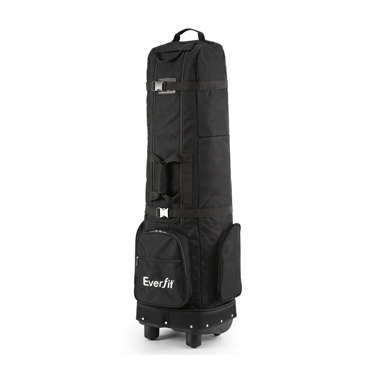 Everfit Golf Travel Bag Flight Cover with Wheels Black