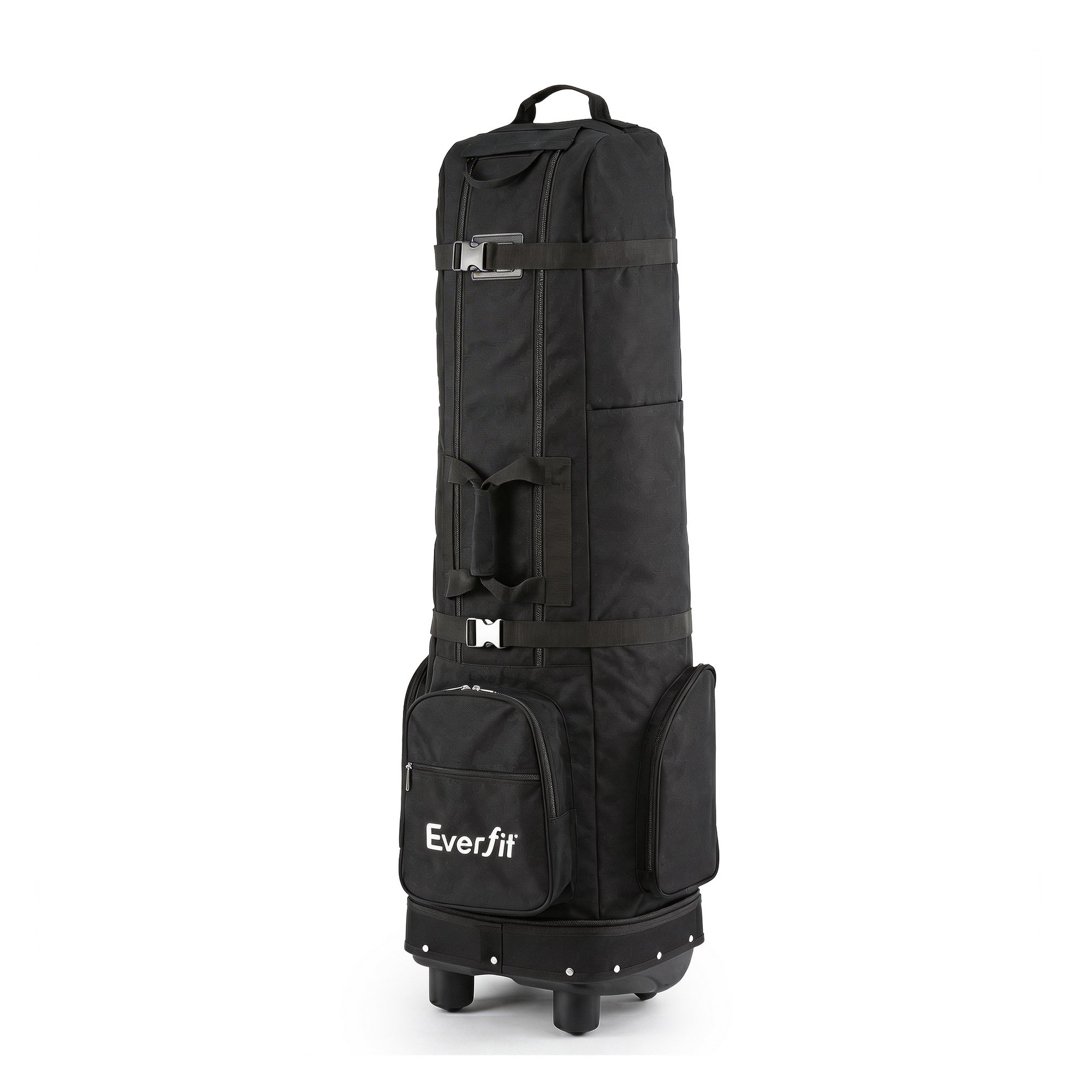 Everfit Golf Travel Bag Flight Cover Foldable Soft Case Wheels Black