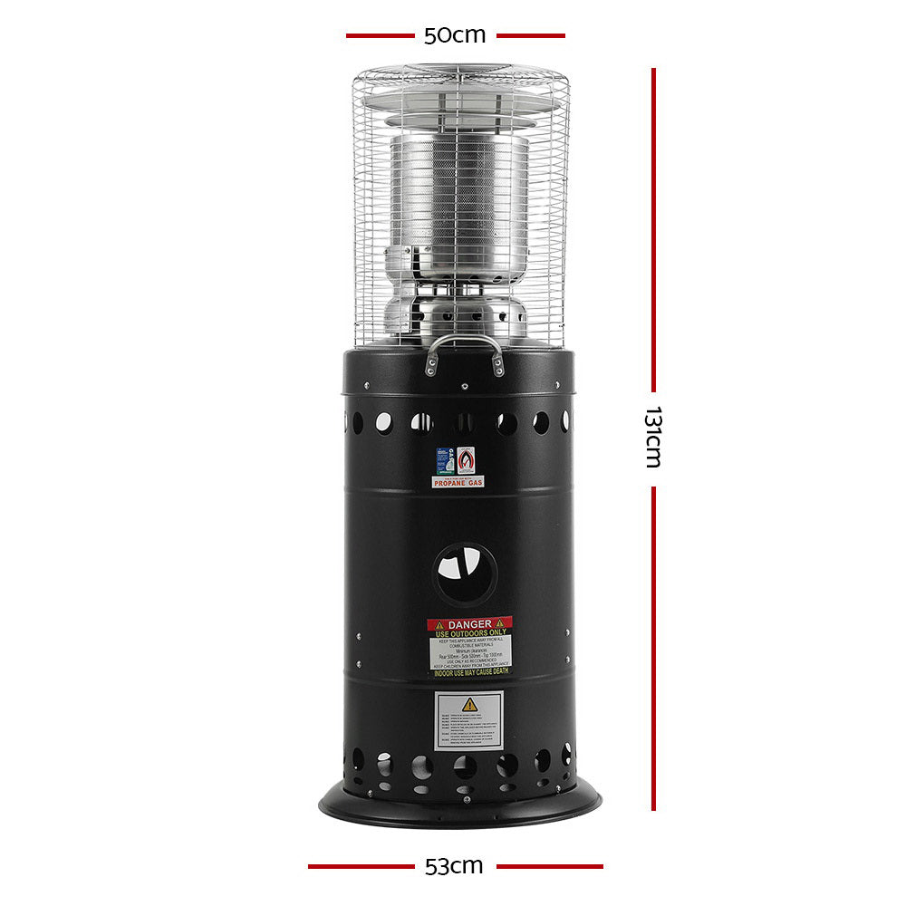 Devanti 10kW Outdoor Gas Patio Heater Black