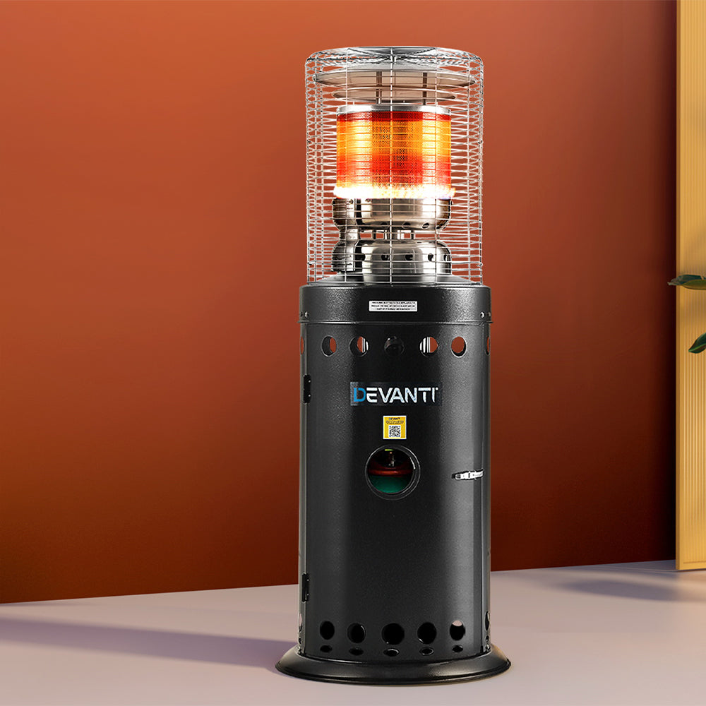 Devanti 10kW Outdoor Gas Patio Heater Black