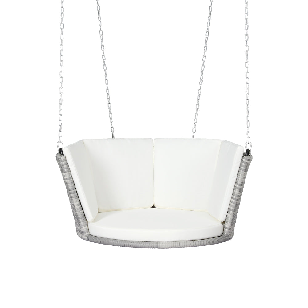 Gardeon Single Rattan Swing Chair Outdoor Furniture Grey