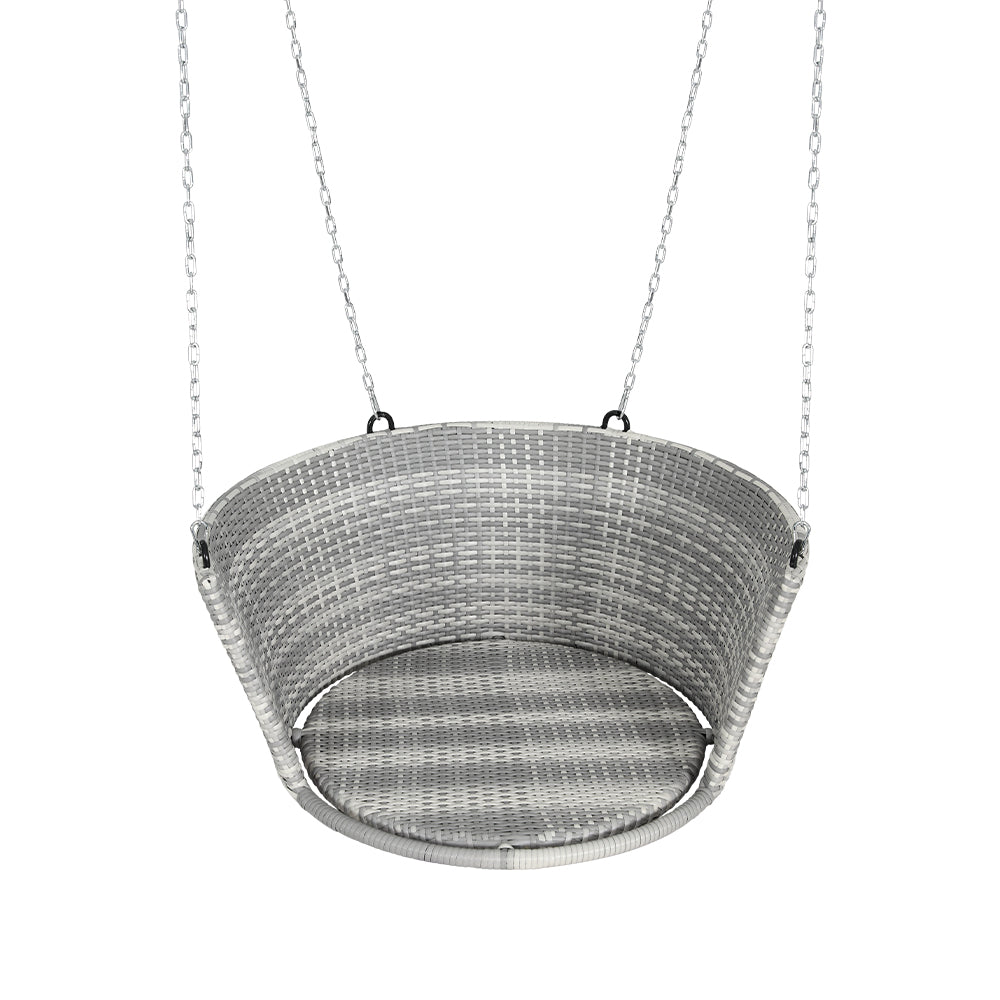 Gardeon Single Rattan Swing Chair Outdoor Furniture Grey