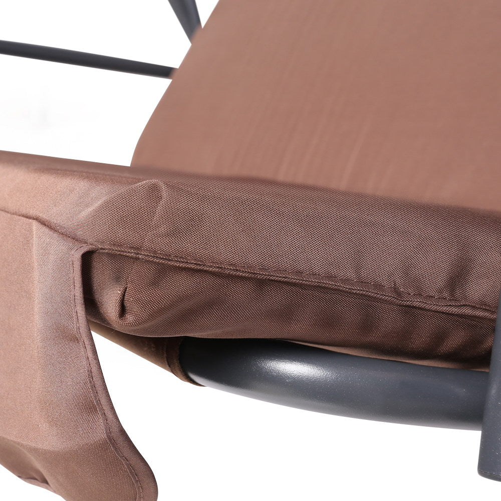 Gardeon 3-Seater Outdoor Swing Chair Canopy Coffee