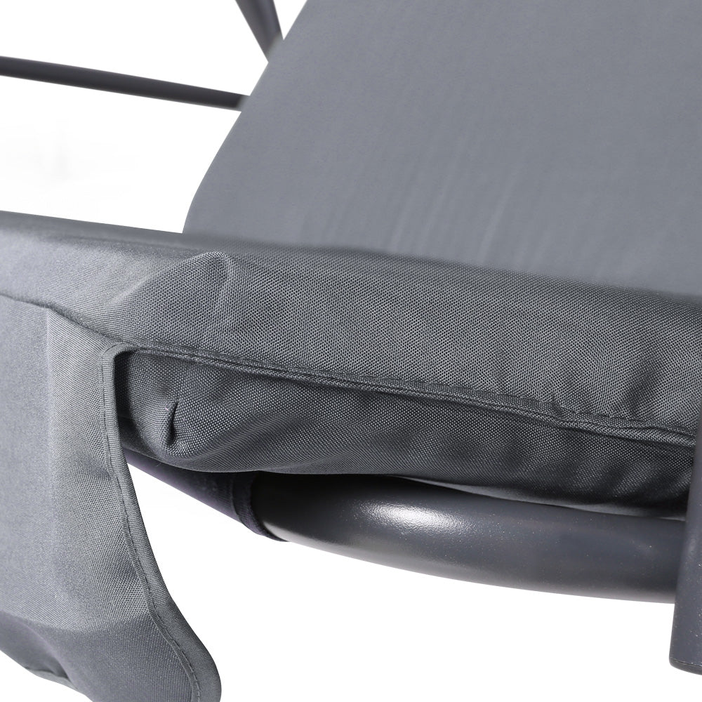 Gardeon 3-Seater Outdoor Swing Chair Canopy Grey