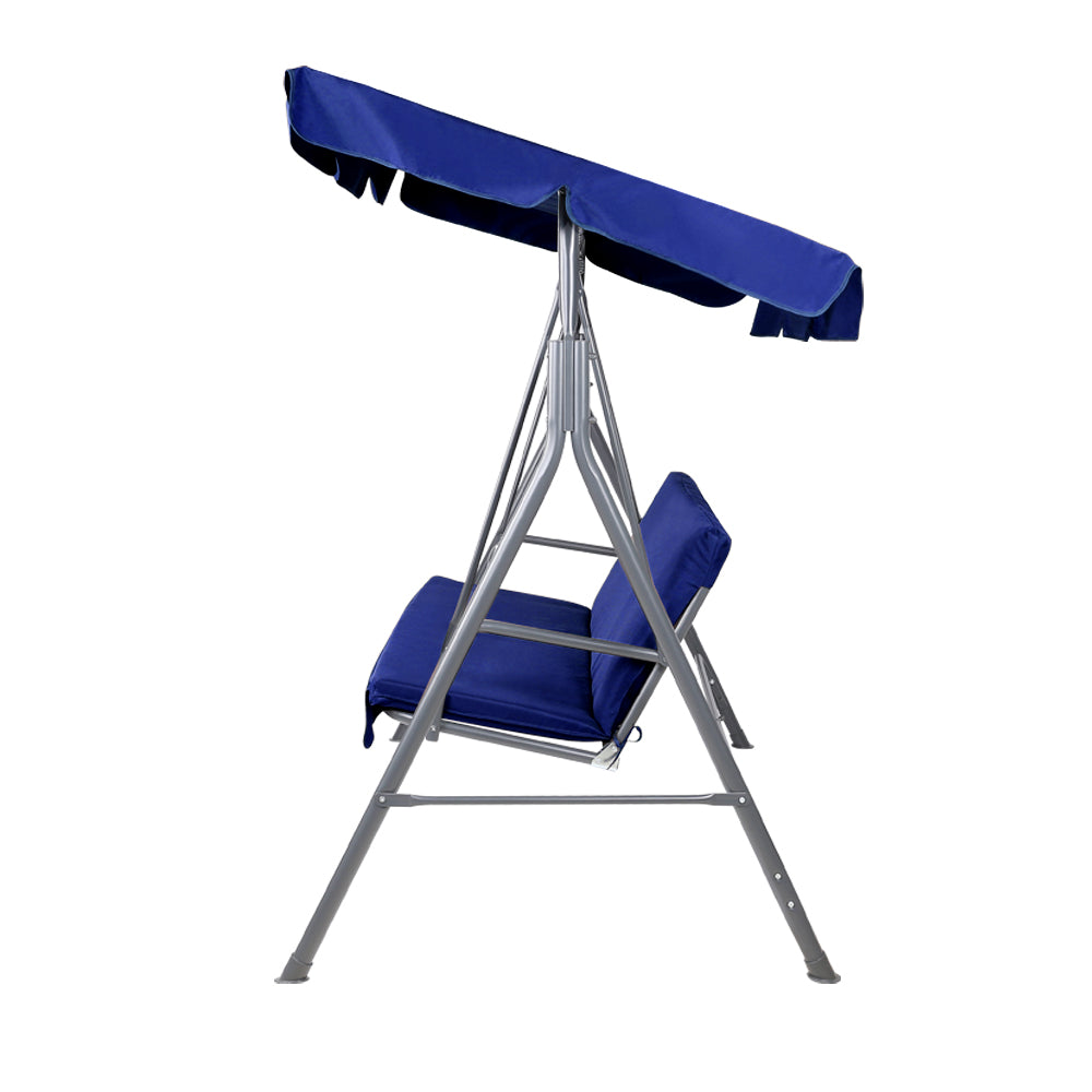 Gardeon 3-Seater Outdoor Swing Chair Canopy Navy