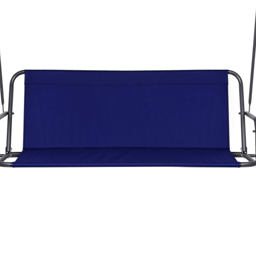 Gardeon 3-Seater Outdoor Swing Chair Canopy Navy
