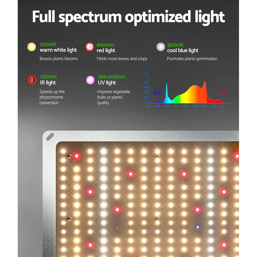 Green Fingers 1x1x2M Grow Tent Kit 2200W LED Full Spectrum