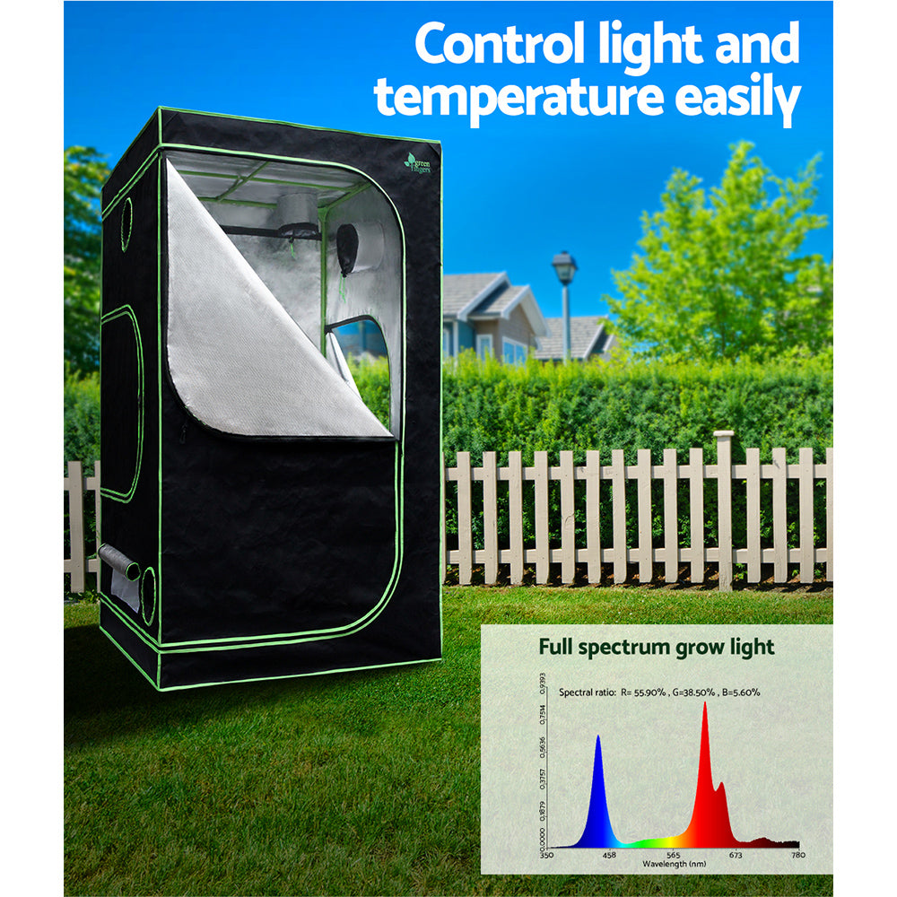 Green Fingers 1x1x2M Grow Tent Kit 4500W LED Full Spectrum
