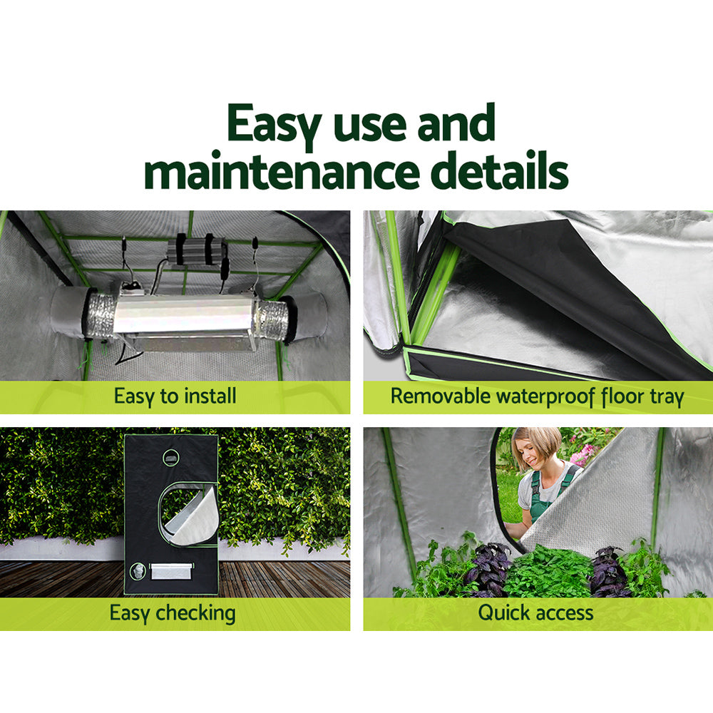 Green Fingers 1.2M x 1.2M x 2M Grow Tent Kit 2200W LED Full Spectrum