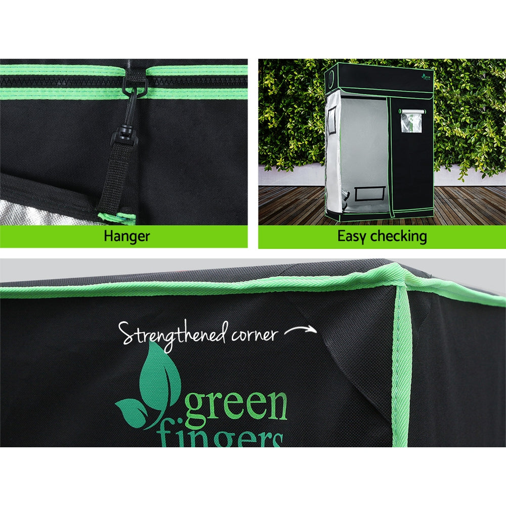 Greenfingers 120x60x210CM Adjustable Hydroponics Grow Tent Industrial Grey