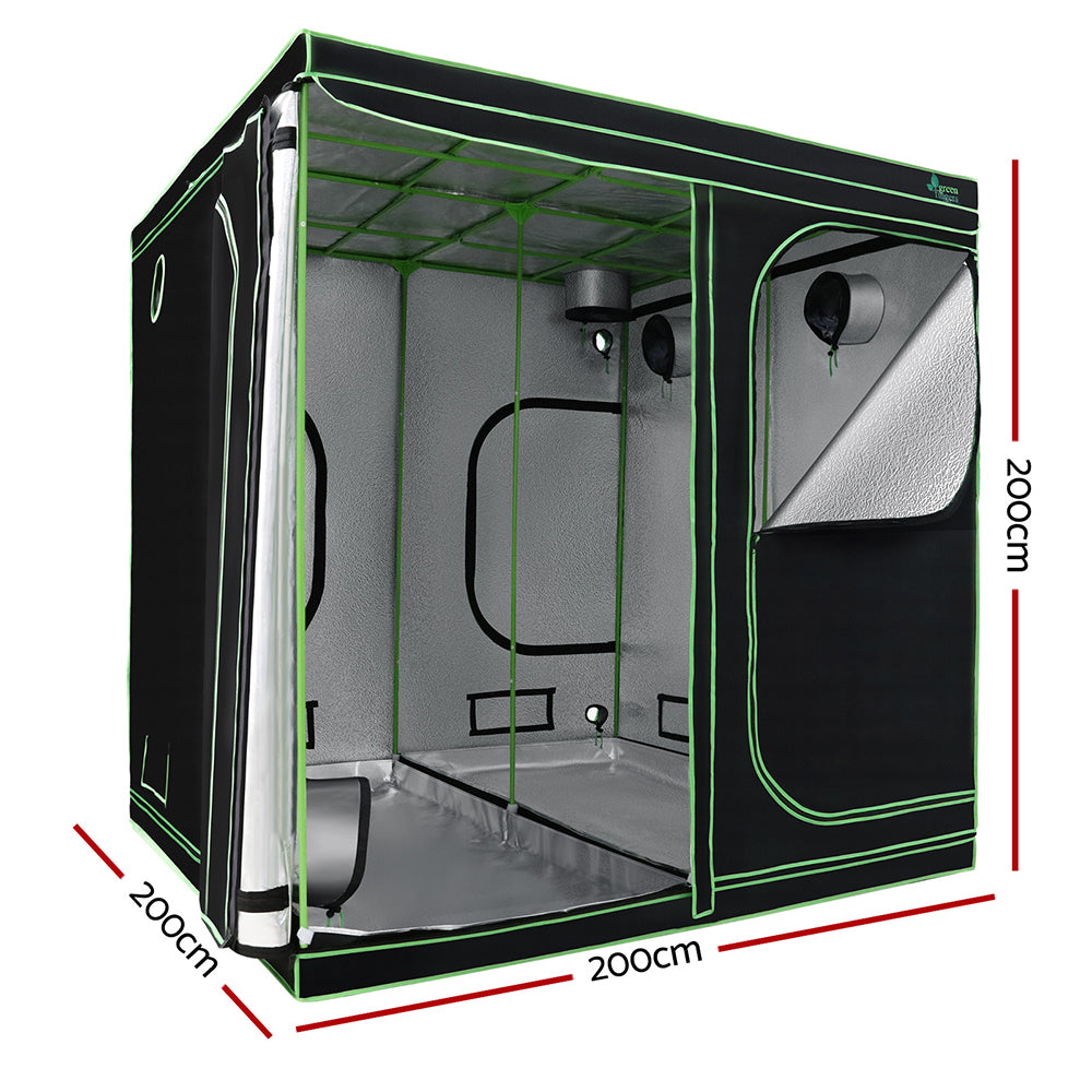 Greenfingers 200x200x200CM Hydroponics Grow Tent Black/Green