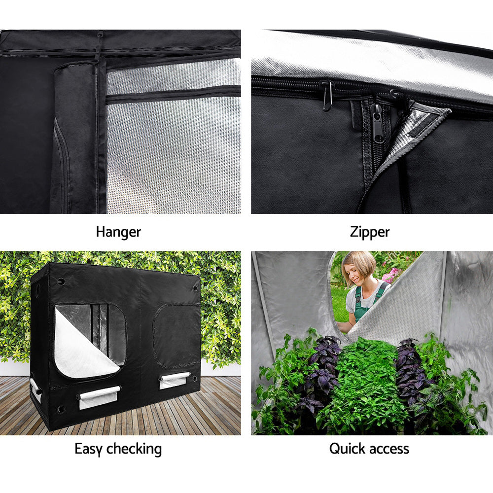 Greenfingers 2.4m x 1.2m Hydroponics Grow Tent Kit Black