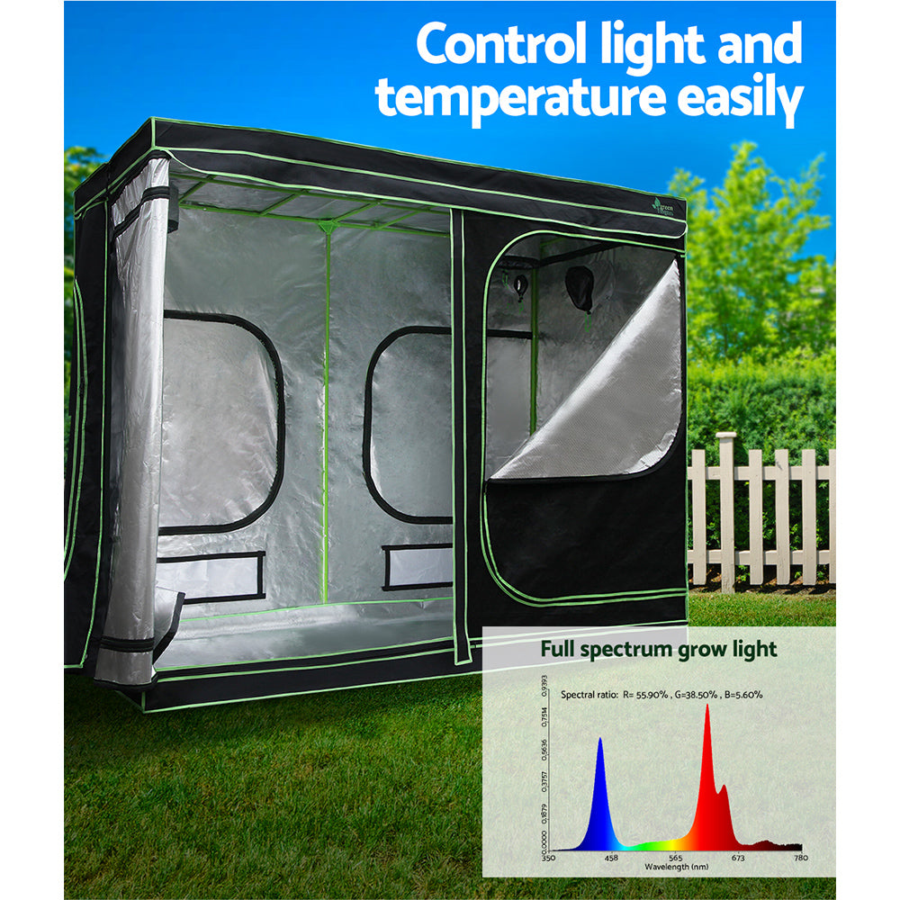 Green Fingers 2.4M Grow Tent Kit 2200W LED Full Spectrum