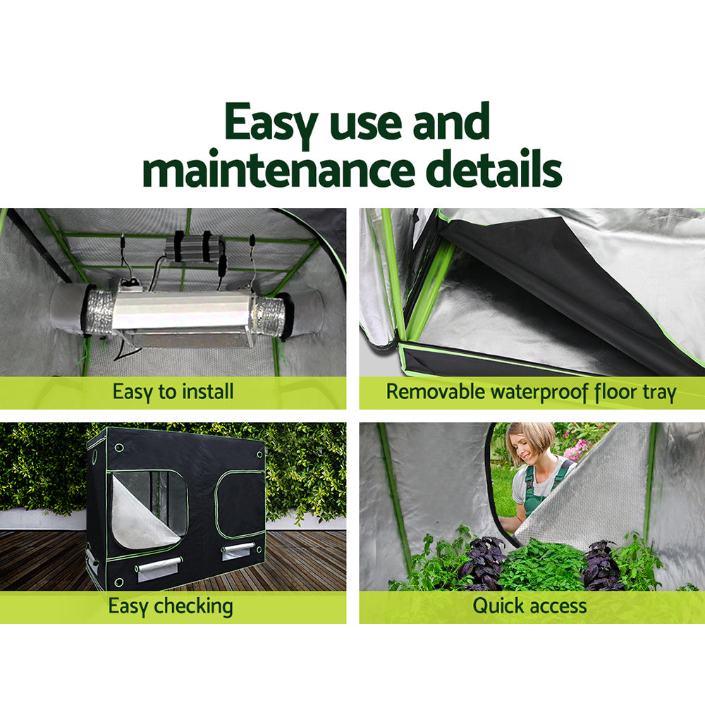 Green Fingers 2.4M Grow Tent Kit 4500W LED Full Spectrum