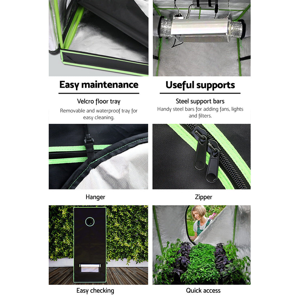 Green Fingers 60x60x140CM Hydroponics Grow Tent Indoor Plant System