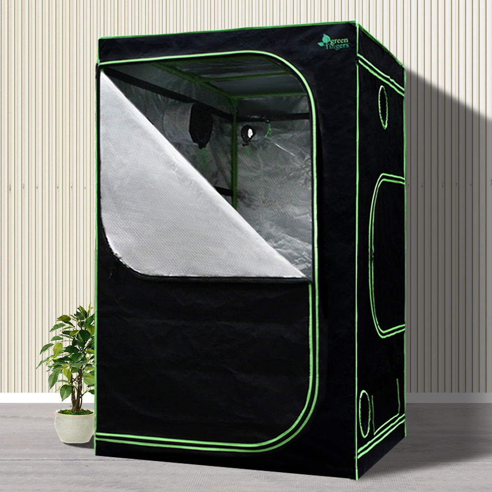 Green Fingers 120x120x200CM Grow Tent Kit 1000W LED Full Spectrum Black/Green