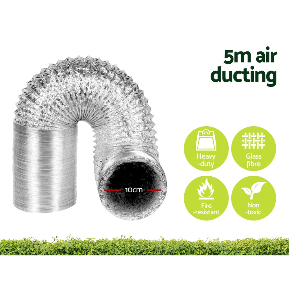 Green Fingers 150x150x200cm Grow Tent Kit 1000W LED Full Spectrum 4" Vent Fan