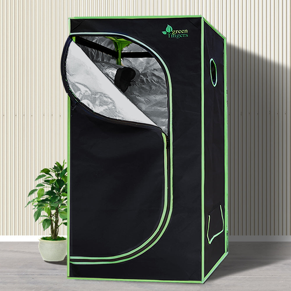 Green Fingers 80x80x160CM Grow Tent Kit 1000W LED Full Spectrum 4" Vent Fan