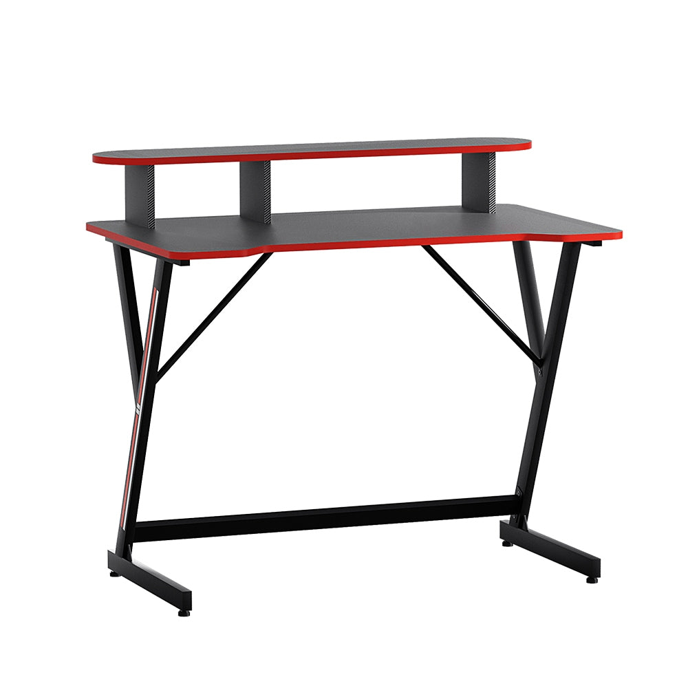 Artiss 100CM Gaming Desk Black Two-Tier Y-Leg