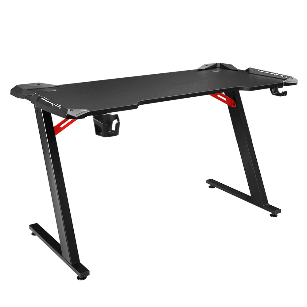 Artiss Gaming Computer Desk with RGB LED Light 120cm