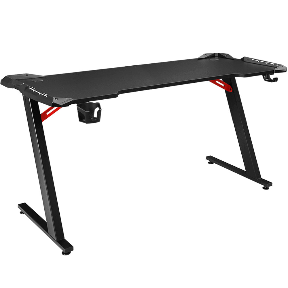 Artiss Gaming Computer Desk with RGB LED Light 140cm
