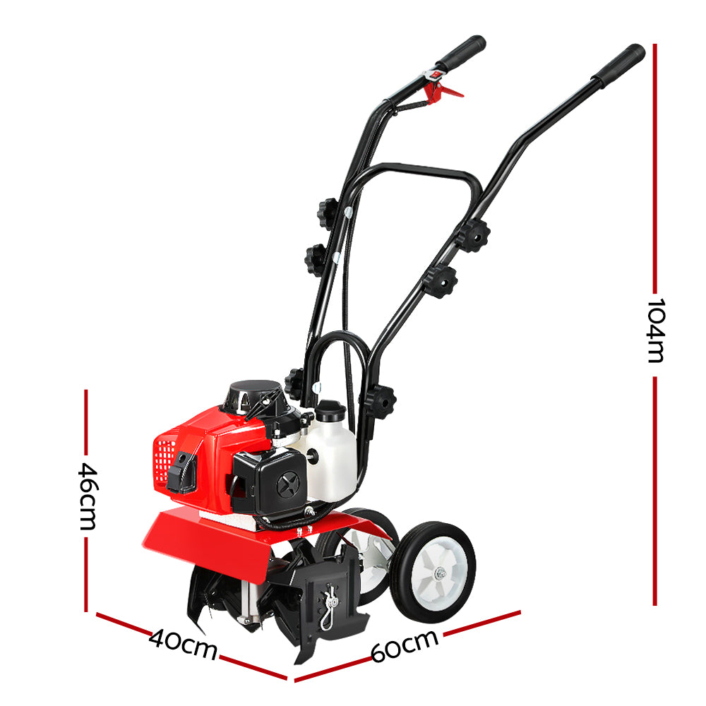 Giantz 88CC Garden Tiller Cultivator 4-Blade Rotary Hoe