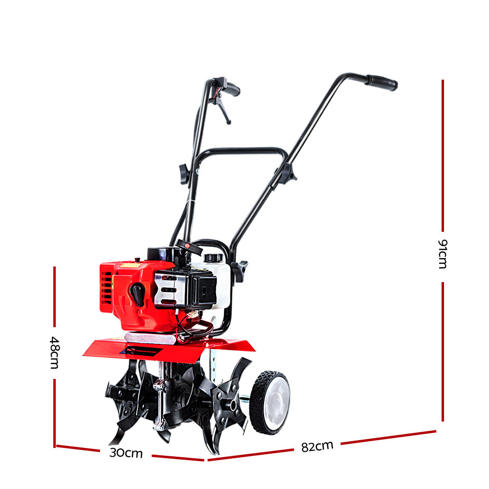 Giantz 88CC Garden Cultivator Rotary Hoe 4-Blade Tiller
