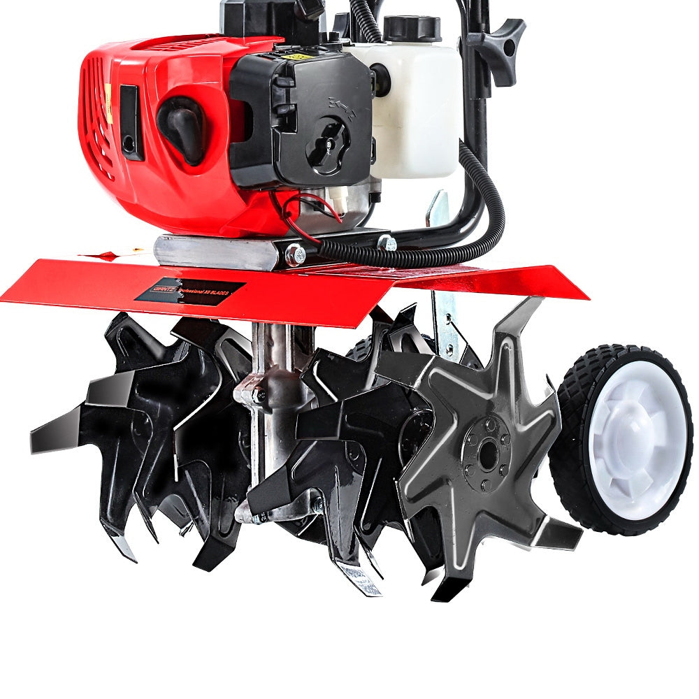Giantz 72CC Garden Tiller Cultivator 6-Blade Rotary Hoe